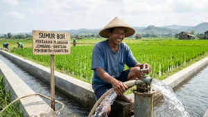 Proyek Sumur Bor di Plandaan Jombang Solusi Petani