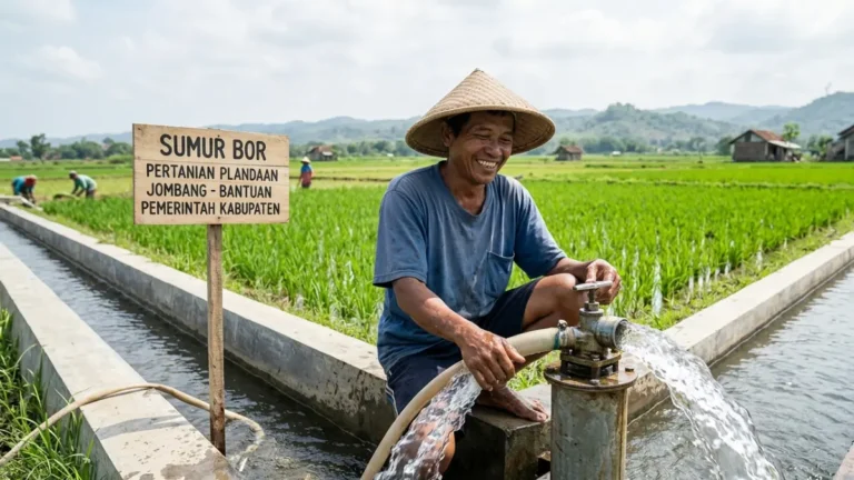 Proyek Sumur Bor di Plandaan Jombang Solusi Petani